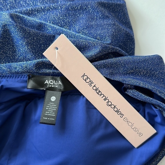 Aqua Swim Square Neck One Piece Swimsuit Size XS Color Sapphire. - Picture 6 of 10